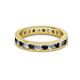 2 - Celina 2.70 mm Round Black and White Diamond Eternity Band 