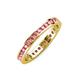 4 - Celina 2.00 mm Round Pink Tourmaline Eternity Band 
