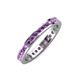 4 - Celina 2.00 mm Round Amethyst Eternity Band 