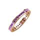 4 - Celina 2.00 mm Round Amethyst Eternity Band 