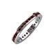 4 - Celina 2.00 mm Round Red Garnet Eternity Band 