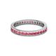 3 - Celina 2.00 mm Round Pink Tourmaline Eternity Band 
