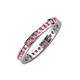 4 - Celina 2.00 mm Round Pink Tourmaline Eternity Band 