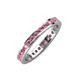 4 - Celina 2.00 mm Round Rhodolite Garnet Eternity Band 