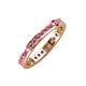 4 - Celina 2.00 mm Round Rhodolite Garnet Eternity Band 