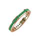 4 - Celina 2.00 mm Round Emerald Eternity Band 