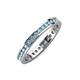 4 - Celina 2.00 mm Round Aquamarine Eternity Band 
