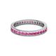 3 - Celina 2.00 mm Round Pink Sapphire Eternity Band 