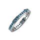 4 - Celina 2.00 mm Round Blue Diamond Eternity Band 