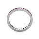5 - Celina 2.00 mm Round Pink Sapphire Eternity Band 