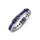 4 - Celina 2.40 mm Round Blue Sapphire Eternity Band 