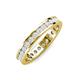 4 - Celina 2.40 mm Round White Sapphire Eternity Band 