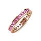 4 - Celina 2.40 mm Round Pink Sapphire Eternity Band 