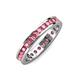 4 - Celina 2.40 mm Round Pink Tourmaline Eternity Band 