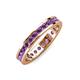 4 - Celina 2.40 mm Round Amethyst Eternity Band 