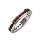4 - Celina 2.40 mm Round Red Garnet Eternity Band 