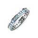 4 - Celina 2.40 mm Round Aquamarine Eternity Band 
