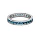 3 - Celina 2.40 mm Round Blue Diamond Eternity Band 