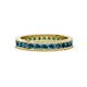 1 - Celina 2.40 mm Round Blue Diamond Eternity Band 