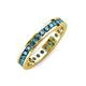 4 - Celina 2.40 mm Round Blue Diamond Eternity Band 