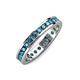 4 - Celina 2.40 mm Round London Blue Topaz Eternity Band 