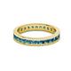 3 - Celina 2.40 mm Round London Blue Topaz Eternity Band 