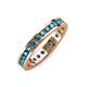 4 - Celina 2.40 mm Round London Blue Topaz Eternity Band 