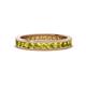 1 - Celina 2.40 mm Round Yellow Diamond Eternity Band 