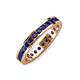 4 - Celina 2.40 mm Round Blue Sapphire Eternity Band 