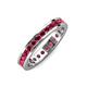 4 - Celina 2.40 mm Round Ruby Eternity Band 