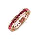 4 - Celina 2.40 mm Round Ruby Eternity Band 
