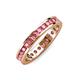 4 - Celina 2.40 mm Round Pink Tourmaline Eternity Band 