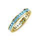 4 - Celina 2.40 mm Round Blue Topaz Eternity Band 