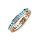 4 - Celina 2.40 mm Round Blue Topaz Eternity Band 