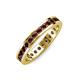 4 - Celina 2.40 mm Round Red Garnet Eternity Band 