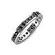 4 - Celina 2.40 mm Round Black Diamond Eternity Band 