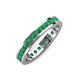 4 - Celina 2.40 mm Round Emerald Eternity Band 