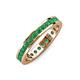 4 - Celina 2.40 mm Round Emerald Eternity Band 