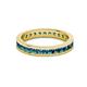 3 - Celina 2.40 mm Round Blue Diamond Eternity Band 