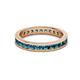 3 - Celina 2.40 mm Round Blue Diamond Eternity Band 