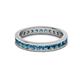 3 - Celina 2.40 mm Round London Blue Topaz Eternity Band 