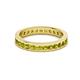 3 - Celina 2.40 mm Round Yellow Diamond Eternity Band 