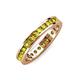 4 - Celina 2.40 mm Round Yellow Diamond Eternity Band 