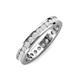 4 - Celina 2.40 mm Round White Sapphire Eternity Band 