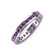 4 - Celina 2.40 mm Round Amethyst Eternity Band 