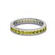 3 - Celina 2.40 mm Round Yellow Diamond Eternity Band 