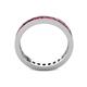 5 - Celina 2.40 mm Round Ruby Eternity Band 