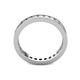 5 - Celina 2.40 mm Round White Sapphire Eternity Band 
