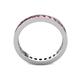 5 - Celina 2.40 mm Round Pink Tourmaline Eternity Band 