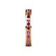 6 - Celina 2.40 mm Round Rhodolite Garnet Eternity Band 